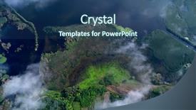  Presentation with danube - Cool new presentation theme with natural vegetation wildlife - aerial view of the danube backdrop and a ocean colored foreground