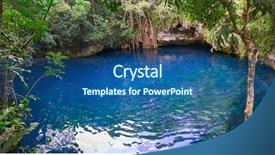  Presentation with rainforest - PPT layouts enhanced with natural vegetation wildlife - cenote sinkhole in rainforest jungle background and a ocean colored foreground