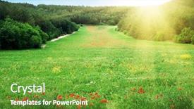  Presentation with beautiful nature in twilight - Cool new presentation with natural view - beautiful landscape composition of nature backdrop and a tawny brown colored foreground