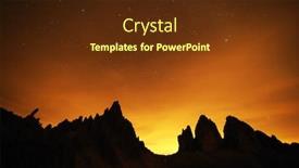  Presentation with galaxy - Cool new PPT theme with natural-view-of-milky-way backdrop and a tawny brown colored foreground