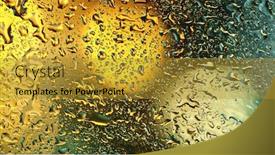  Presentation with water glass - Cool new presentation theme with natural-water-drops-on-glass backdrop and a gold colored foreground