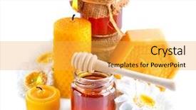  Presentation with white candles - Cool new presentation with natural wax and wax candles backdrop and a yellow colored foreground