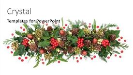  Presentation with cedar - Presentation design enhanced with natural-winter-floral-decoration background and a white colored foreground