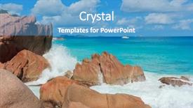  Presentation with foam - Cool new presentation design with natural wonder sunlit sea foam backdrop and a teal colored foreground