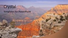  Presentation with grand canyon - Slide deck with natural wonders - beautiful landscape of the grand background and a light blue colored foreground