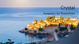  Presentation with resort - Presentation featuring natural wonders - fantastic view of the sveti background and a light blue colored foreground