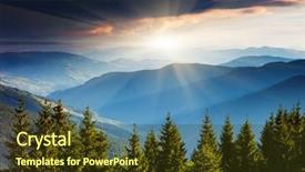  Presentation with dark blue moonlight landscape - Beautiful theme featuring cutback - steel industry - steel cutting backdrop and a tawny brown colored foreground.