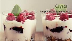  Presentation with muesli - Amazing presentation theme having natural yogurt with fresh berries backdrop and a soft green colored foreground