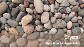  Presentation with naturally - Cool new presentation design with naturally polished color rock pebbles background backdrop and a coral colored foreground