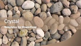  Presentation with naturally - Cool new PPT layouts with naturally polished color rock pebbles background backdrop and a coral colored foreground