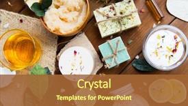  Presentation with cosmetic - Colorful slide deck enhanced with nature - close up of body care backdrop and a red colored foreground