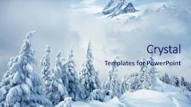  Presentation with happy new year - PPT theme consisting of nature - creative collage frosty day background and a lemonade colored foreground