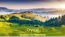  Presentation with europe - Audience pleasing slides consisting of nature - majestic sunset in the mountains backdrop and a tawny brown colored foreground