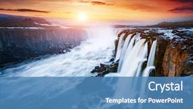  Presentation with water flow - PPT theme enhanced with nature - rapid flow of water powerful background and a teal colored foreground