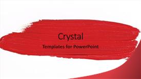  Presentation with brush - Beautiful presentation design featuring nature - red brush stroke isolated backdrop and a red colored foreground