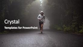  Presentation with workout - PPT theme consisting of nature - running runner man sprinting workout background and a dark gray colored foreground