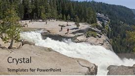  Presentation with yosemite - PPT theme featuring nature am 09 - yosemite 09 background and a mint green colored foreground