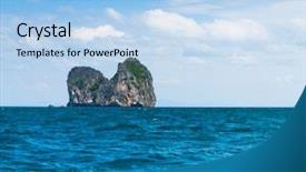  Presentation with nature vines - Colorful slide set enhanced with nature and nobody desert island backdrop and a  colored foreground