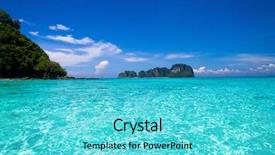  Presentation with nature of management - PPT layouts consisting of nature and nobody desert island background and a cyan colored foreground