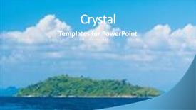  Presentation with nobody - Cool new PPT theme with nature and nobody exotic getaway backdrop and a teal colored foreground