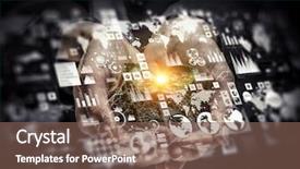  Presentation with interaction - Presentation design featuring nature and technology interaction mixed background and a  colored foreground