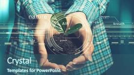  Presentation with interaction - Cool new theme with nature and technology interaction backdrop and a  colored foreground