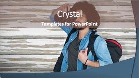  Presentation with animation - Slide set featuring nature animation - composite image of male photographer background and a  colored foreground