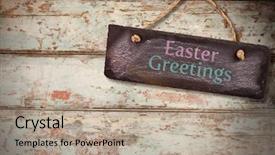  Presentation with peonies wood - Audience pleasing slides consisting of nature animation - easter greeting against wood background backdrop and a mint green colored foreground