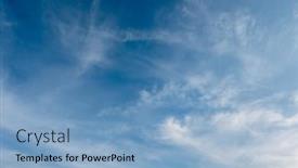  Presentation with blue sky - Theme having nature-background-of-white-clouds background and a light blue colored foreground
