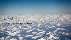  Presentation with white dove clouds - Audience pleasing PPT theme consisting of nature-background-white-clouds-over backdrop and a light gray colored foreground