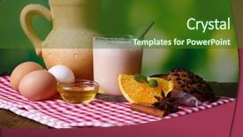  Presentation with oreo milk - Presentation design with nature canada - eggnog with milk and eggs background and a  colored foreground