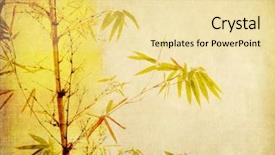  Presentation with bamboo paper - Theme with nature clip art - branches of a bamboo background and a blonde colored foreground