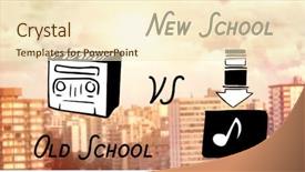  Presentation with download - PPT theme having nature clip art - digital composite image of radio background and a cream colored foreground