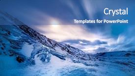  Presentation with scandinavia - Slide deck having nature cold glaciers - amazing view on the solheimajokull background and a ocean colored foreground