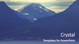  Presentation with dawn - Slide deck having nature dawn - northern norway landscapes background and a  colored foreground