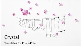  Presentation with purple flowers - Colorful presentation theme enhanced with purple lilac flowers with drawing backdrop and a white colored foreground