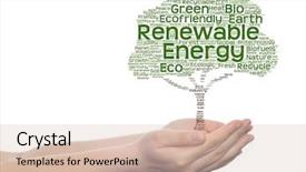  Presentation with green nature - Cool new PPT theme with nature ecology bio eco energy backdrop and a lemonade colored foreground