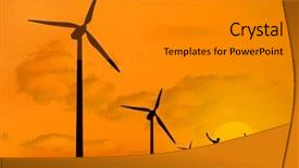  Presentation with bulb - Cool new theme with nature energy - businesswoman with bulb head multiplied backdrop and a gray colored foreground