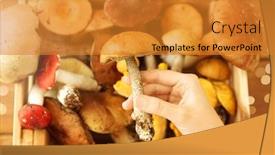  Presentation with harvest - Beautiful slide set featuring nature-environment-and-harvest-concept backdrop and a gold colored foreground