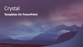  Presentation with force - Presentation theme featuring nature force background - dark stormy sky in snowy mountains background and a tawny brown colored foreground