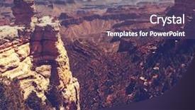  Presentation with geology - Colorful slide deck enhanced with nature geology - grand canyon backdrop and a violet colored foreground