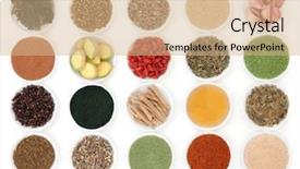  Presentation with food white - Presentation theme consisting of nature healing - immune boosting super food selection background and a coral colored foreground