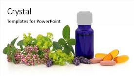  Presentation with lavender - Beautiful presentation featuring nature healing - lavender valerian and ladies mantle backdrop and a white colored foreground