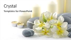  Presentation with orchid - PPT theme enhanced with nature healing - orchid flower and spa item background and a white colored foreground