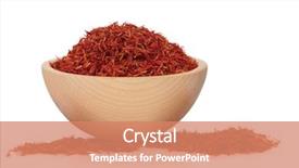  Presentation with culinary - Cool new theme with nature healing - saffron spice in a beech backdrop and a coral colored foreground