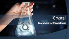  Presentation with bottle - Theme having nature-inside-a-glass-bottle background and a ocean colored foreground