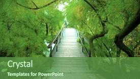  Presentation with milvian bridge - Amazing PPT theme having asia zen - japanese bridge backdrop and a tawny brown colored foreground