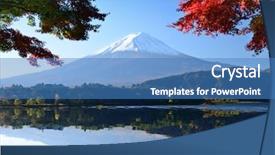  Presentation with mountain lake - Amazing slide deck having panoramic picture of philadelphia skyline backdrop and a gray colored foreground.