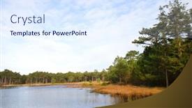  Presentation with dutch - Presentation theme enhanced with nature-lake-landscape-at-dutch background and a sky blue colored foreground