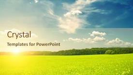  Presentation with jesus the bright morning star - Slides with nature land - beatiful morning field with bright background and a soft green colored foreground